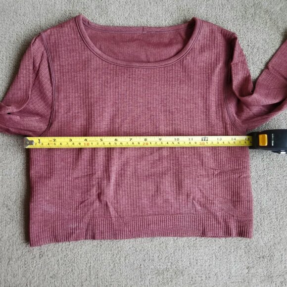 Lululemon Ebb to Street Long Sleeve Shirt in Smoky Red, size S/M - Picture 9 of 10